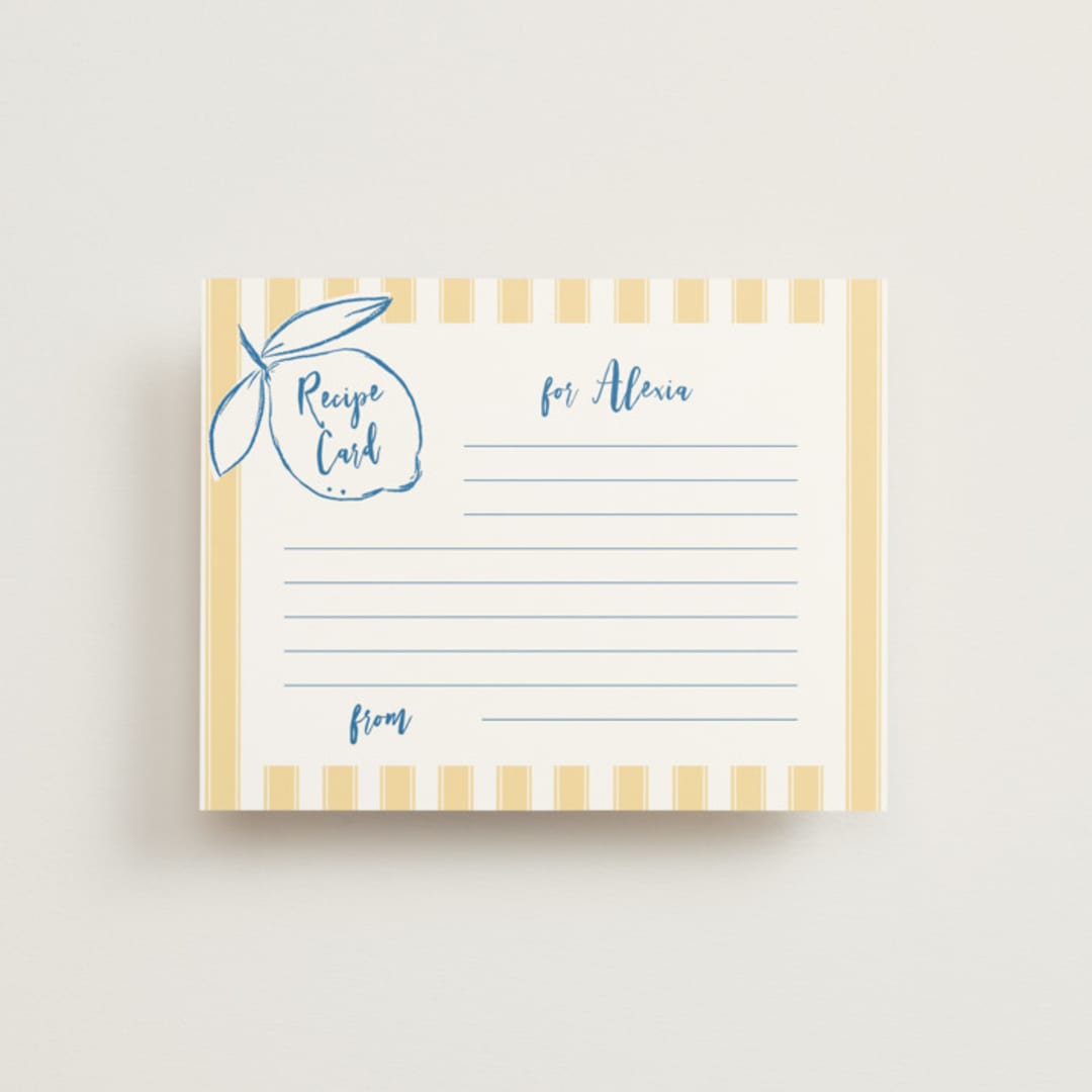 "Citrine" - Bridal Shower Insert Cards in Lemon by Jelena Vuletic - Front