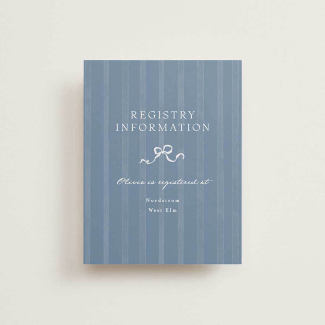 "Strawberry Sunshine" - Bridal Shower Insert Cards in Blueberry by Erin L. Wilson - Front