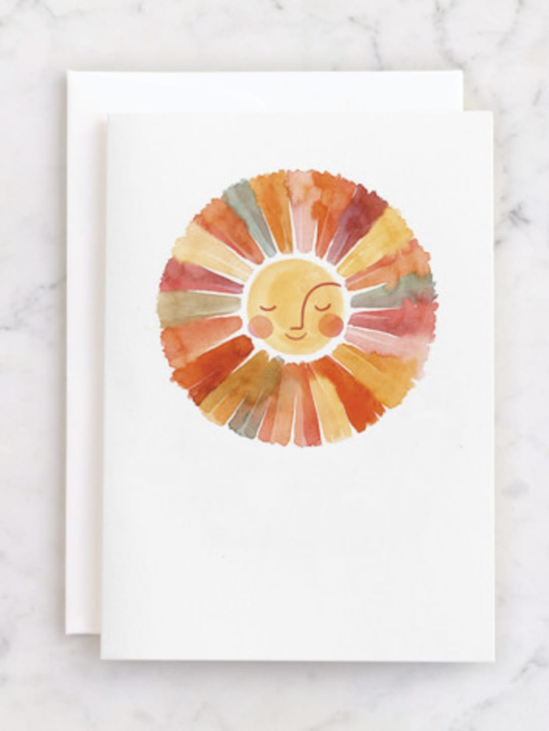 "sun face" - Greeting Cards in Sunny by Sara Berrenson - Front