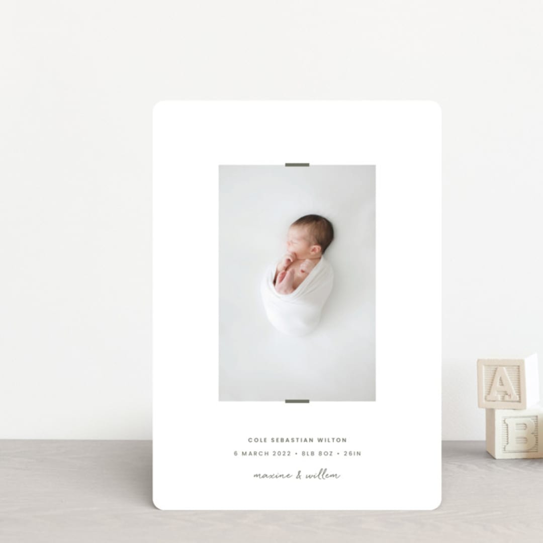 "Cole" - Birth Announcements in Forest by Blustery August - Front