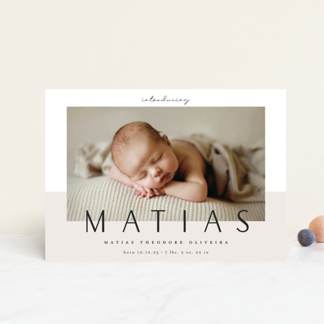 "Big News" - Birth Announcements in Ivory by Maria Hilas-Louie - Front