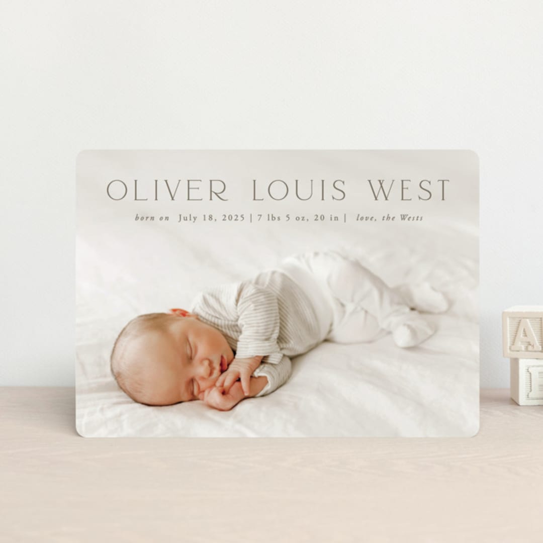 "Our Hearts" - Birth Announcements in Fog by Julia Hall - Front