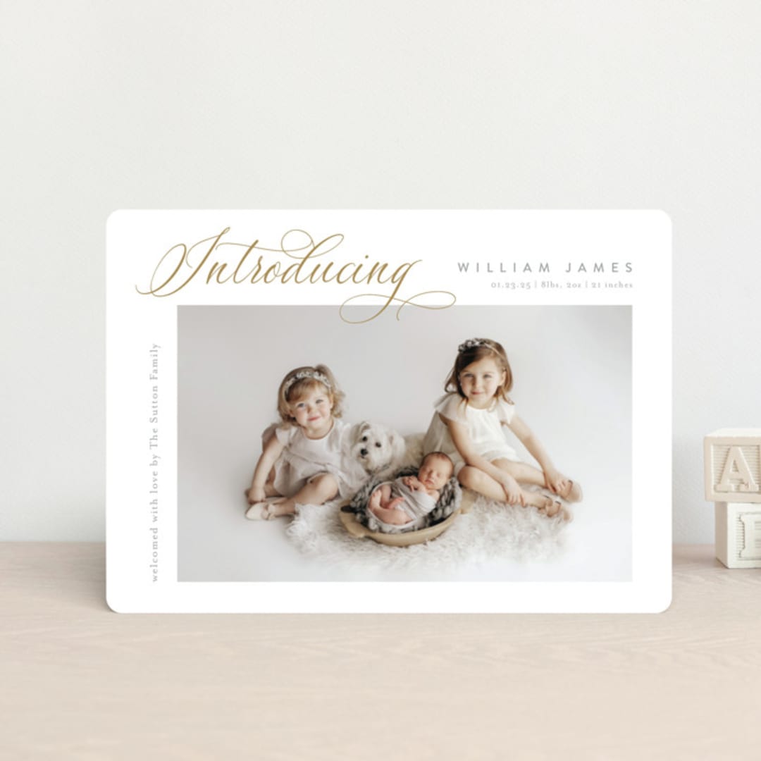 "Inspired Introduction" - Birth Announcements in Wheat by Carolyn MacLaren - Front