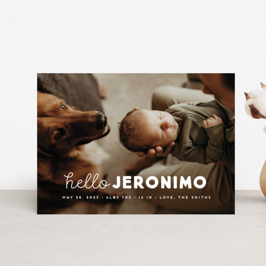 "meet me" - Birth Announcements in Cloud by Snow and Ivy - Front