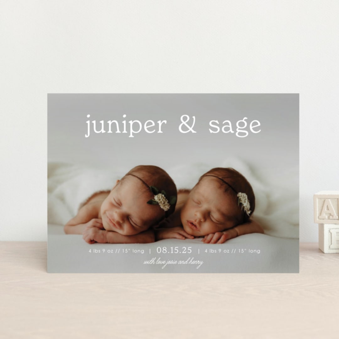 "sweet nostalgia" - Birth Announcements in Cloud by Brittany Braithwaite - Front