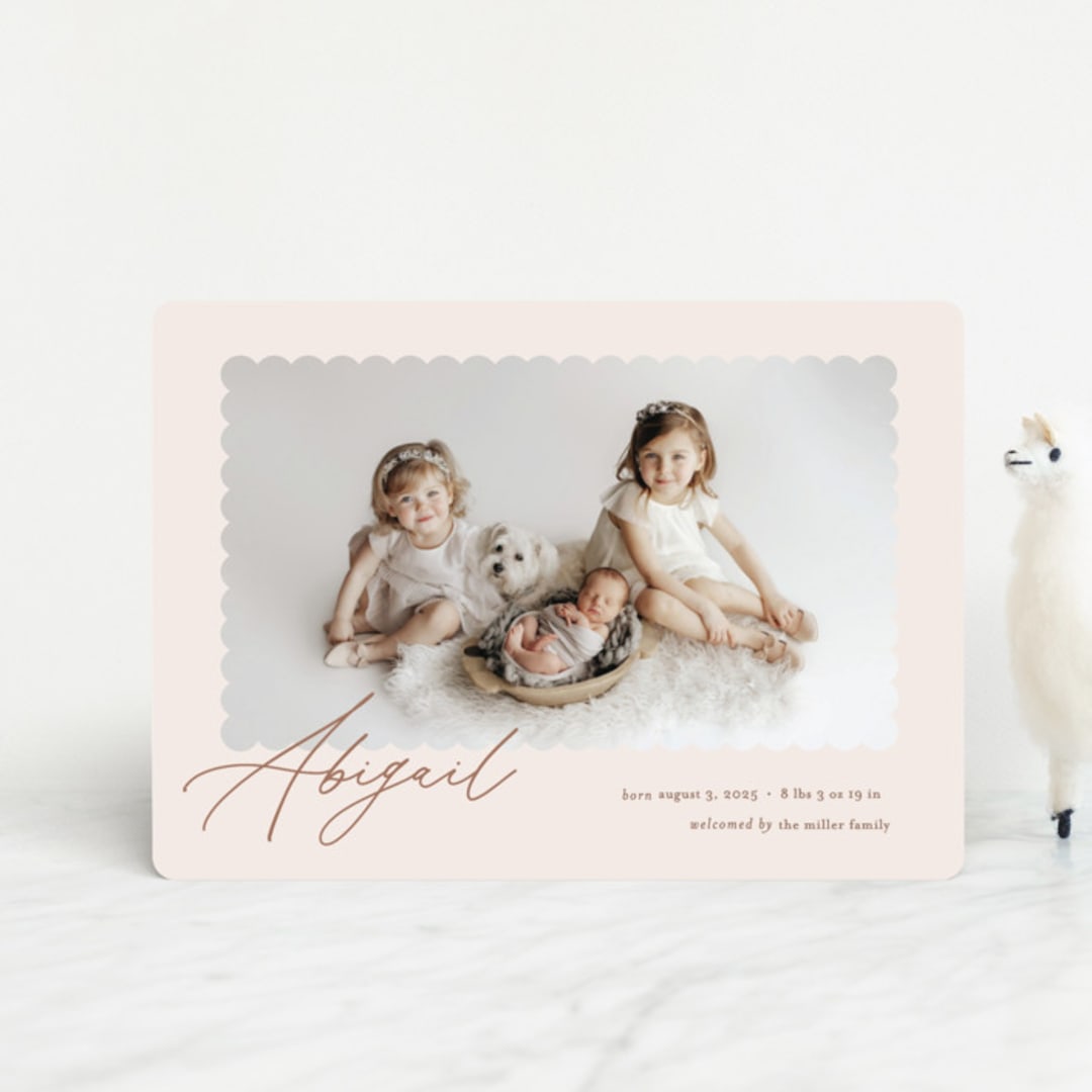 "Dainty" - Birth Announcements in Flower by Pixel and Hank - Front