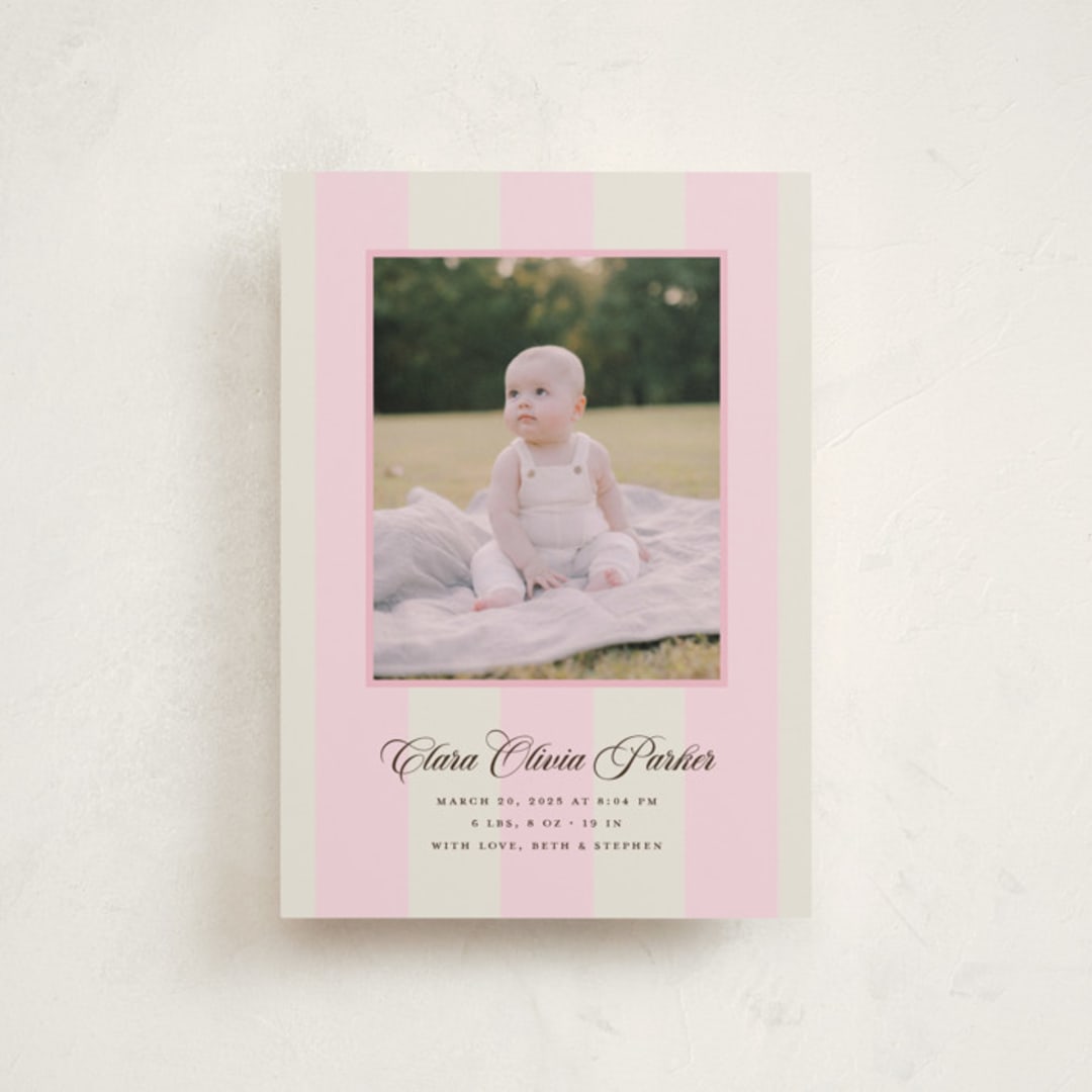 "Gelato" - Birth Announcements in Fragola by Megan Davis - Front