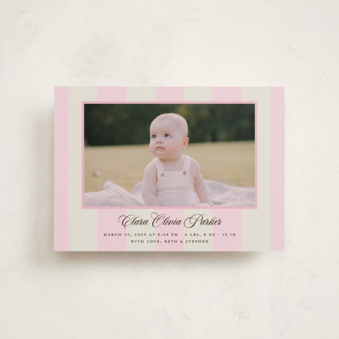 "Gelato" - Birth Announcements in Fragola by Megan Davis - Front