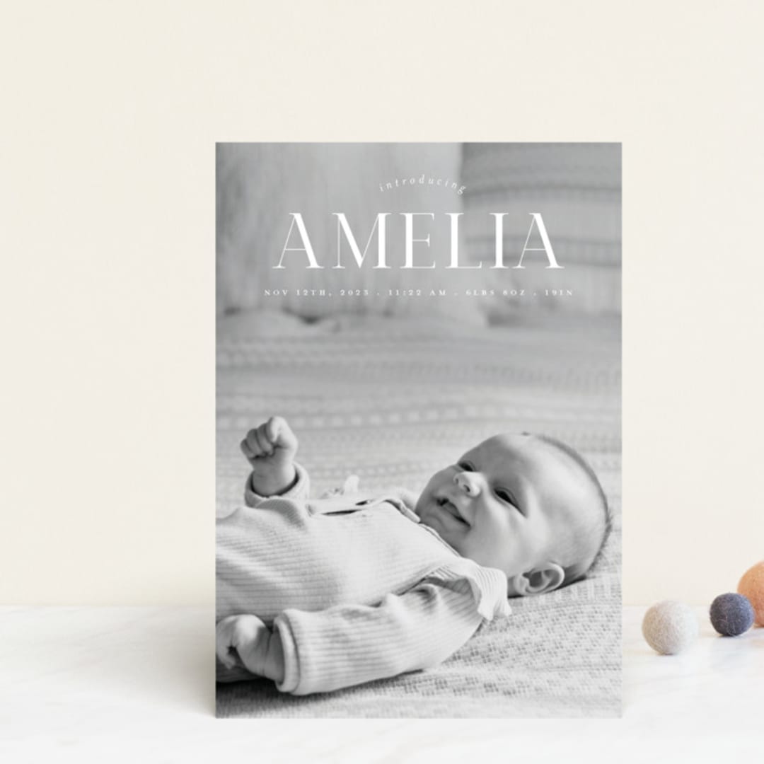 "graceful" - Birth Announcements in Snow by Morgan Kendall - Front