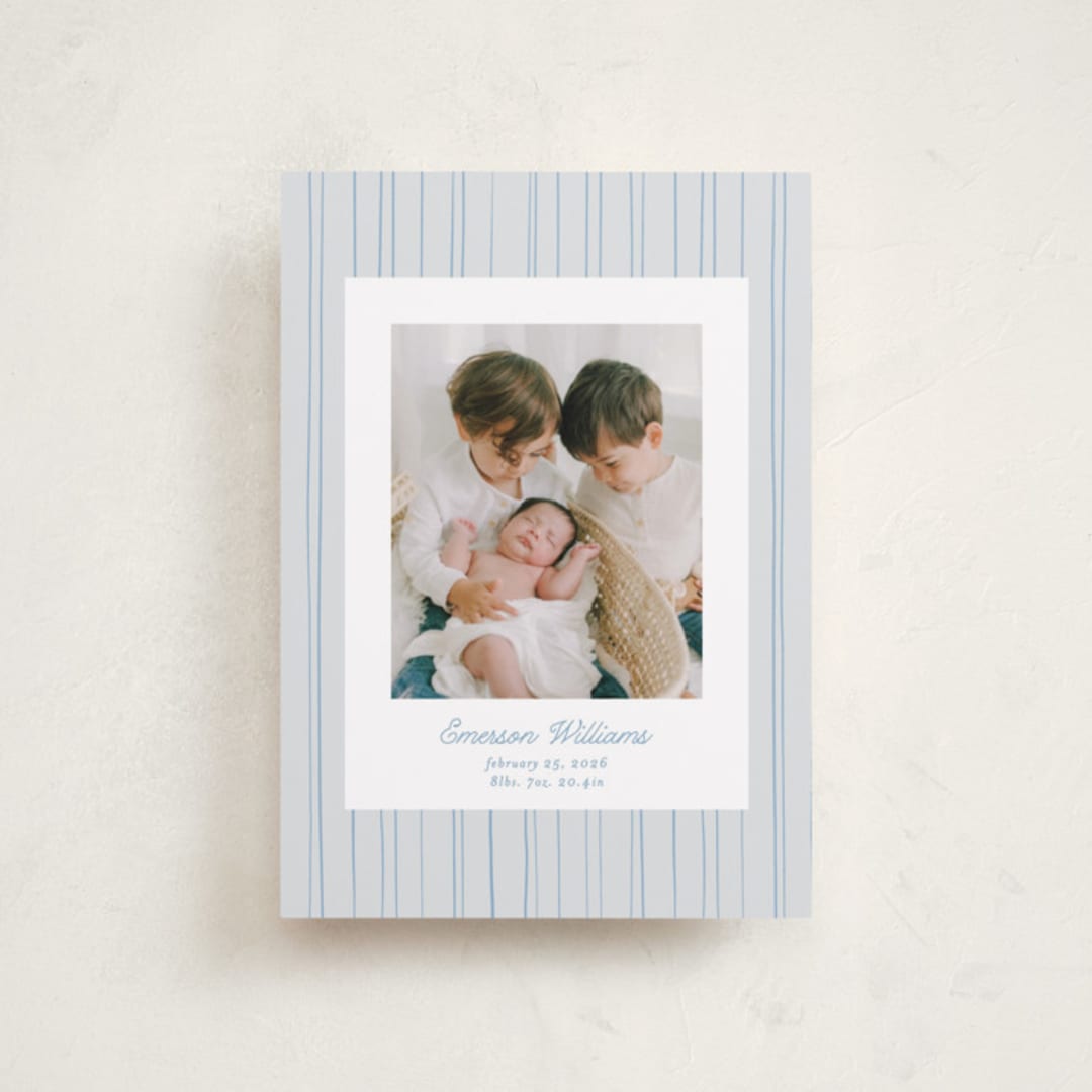 "Rayitas" - Birth Announcements in Sky by Tamara Hilje - Front