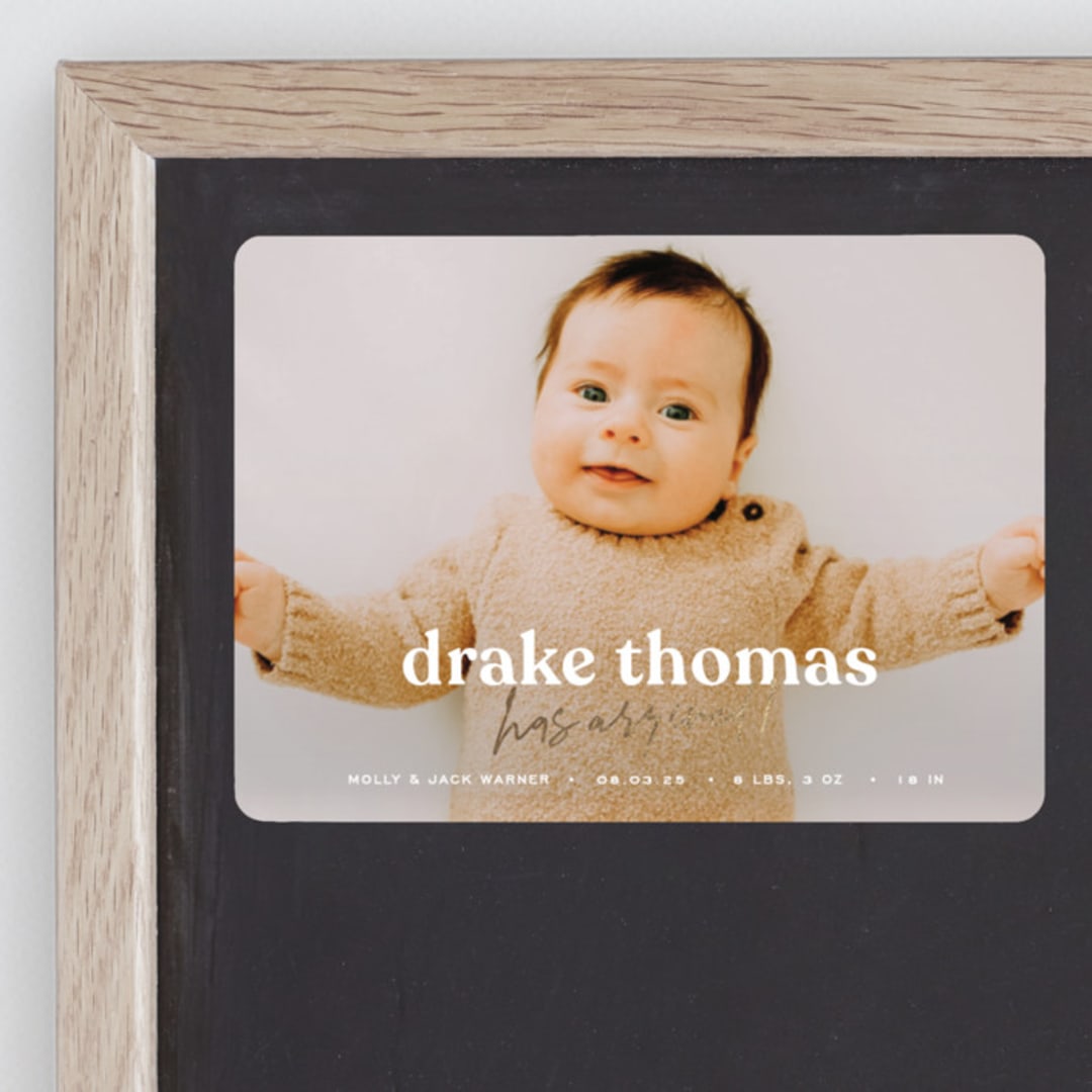 "News" - Birth Announcements in Swiss Coffee by Sara Hicks Malone - Front