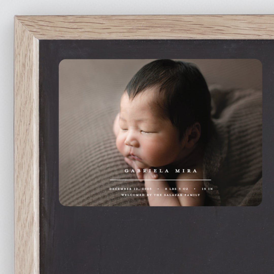 "Primary" - Birth Announcements in Vanilla by Pixel and Hank - Front