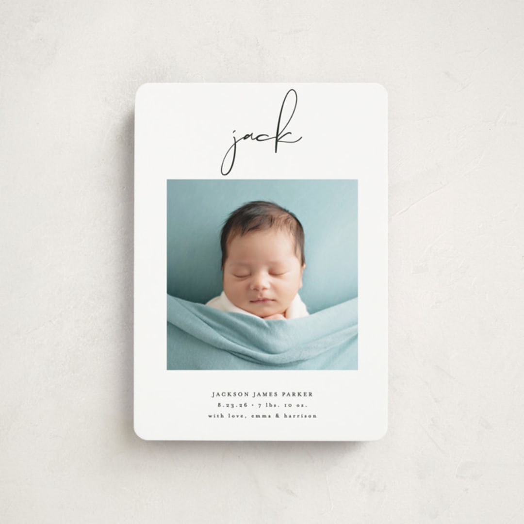 "Just Me" - Birth Announcements in Midnight by Lehan Veenker - Front