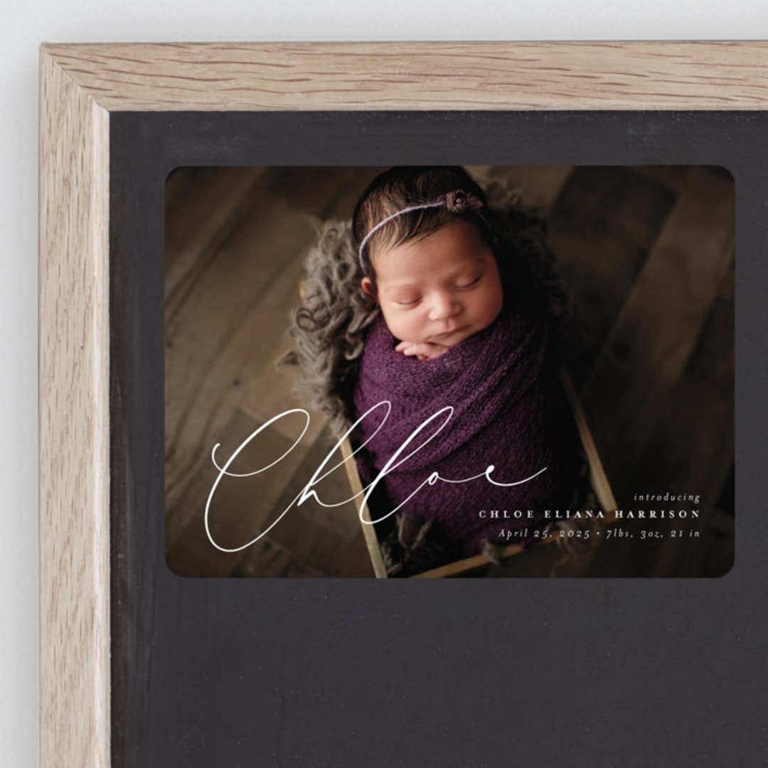 "Just Lovely" - Birth Announcements in Shell by Lea Delaveris - Front