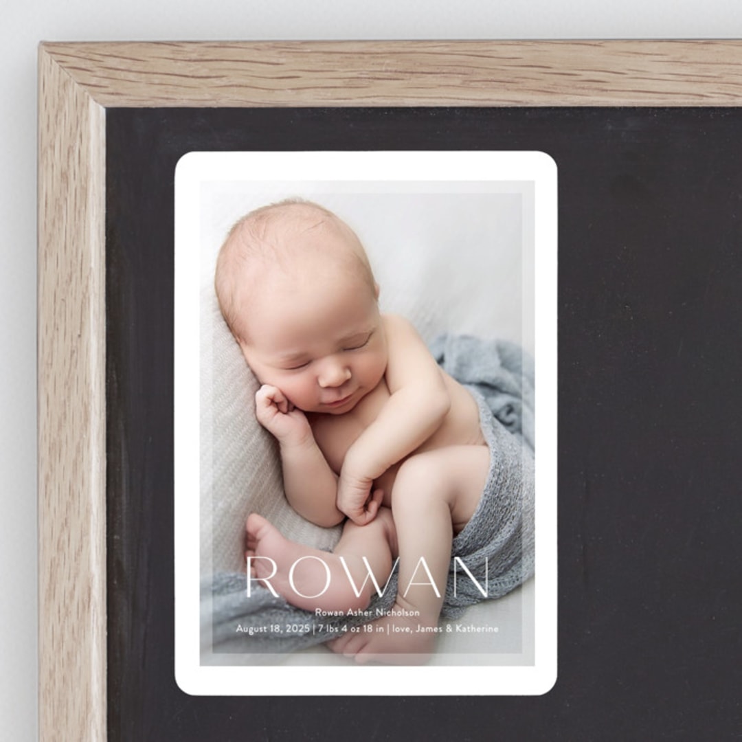 "Frosted Frame" - Birth Announcements in Sugar by Jessica Williams - Front