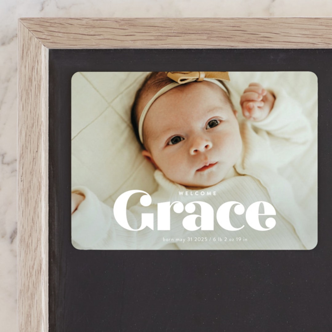 "name" - Birth Announcements in Pearl by Lori Wemple - Front