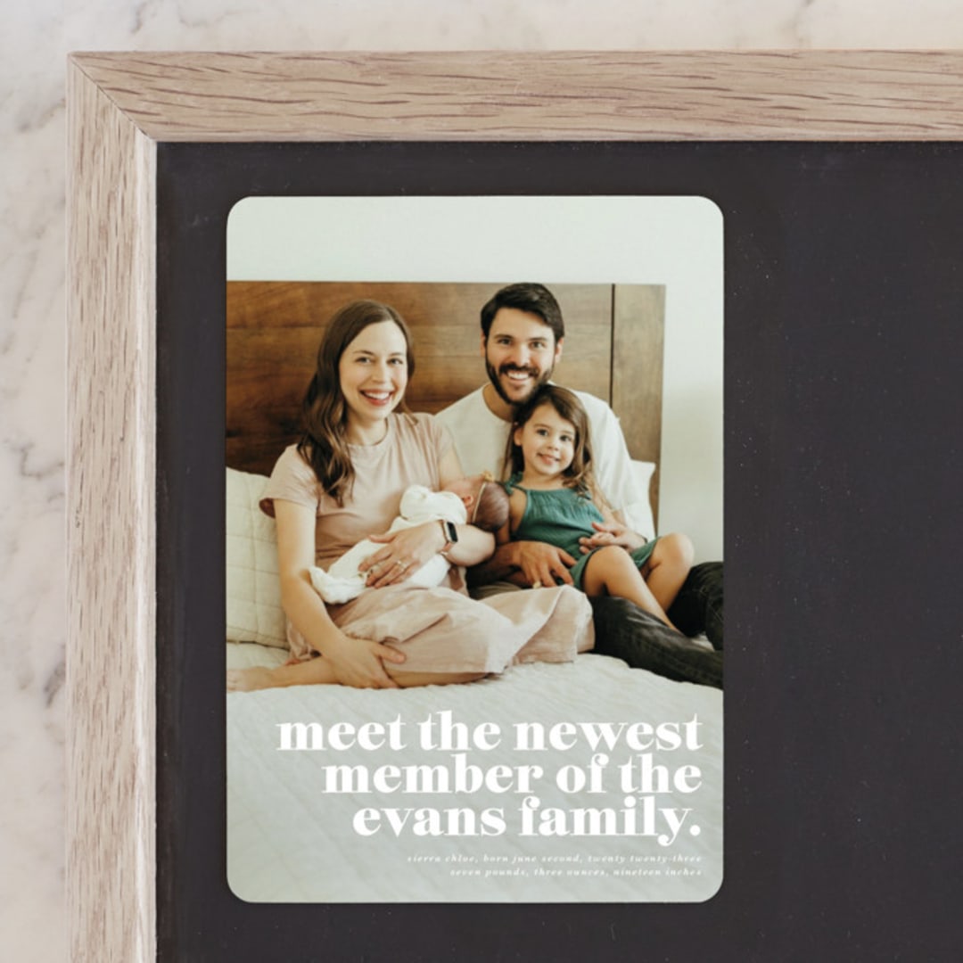 "NEWEST" - Birth Announcements in Cloud by Lori Wemple - Front
