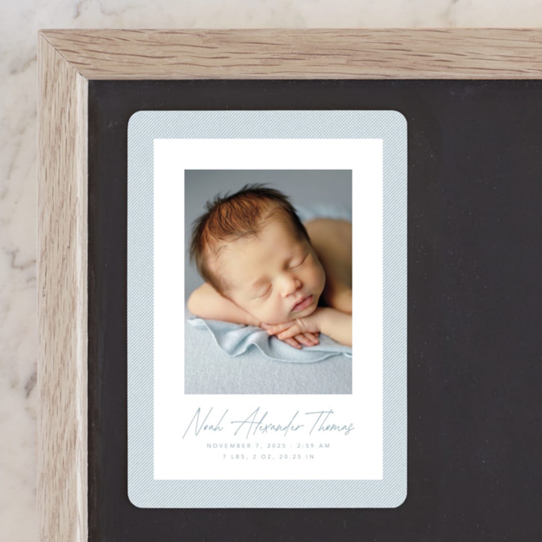"Corduroy" - Birth Announcements in Sky by Lea Delaveris - Front
