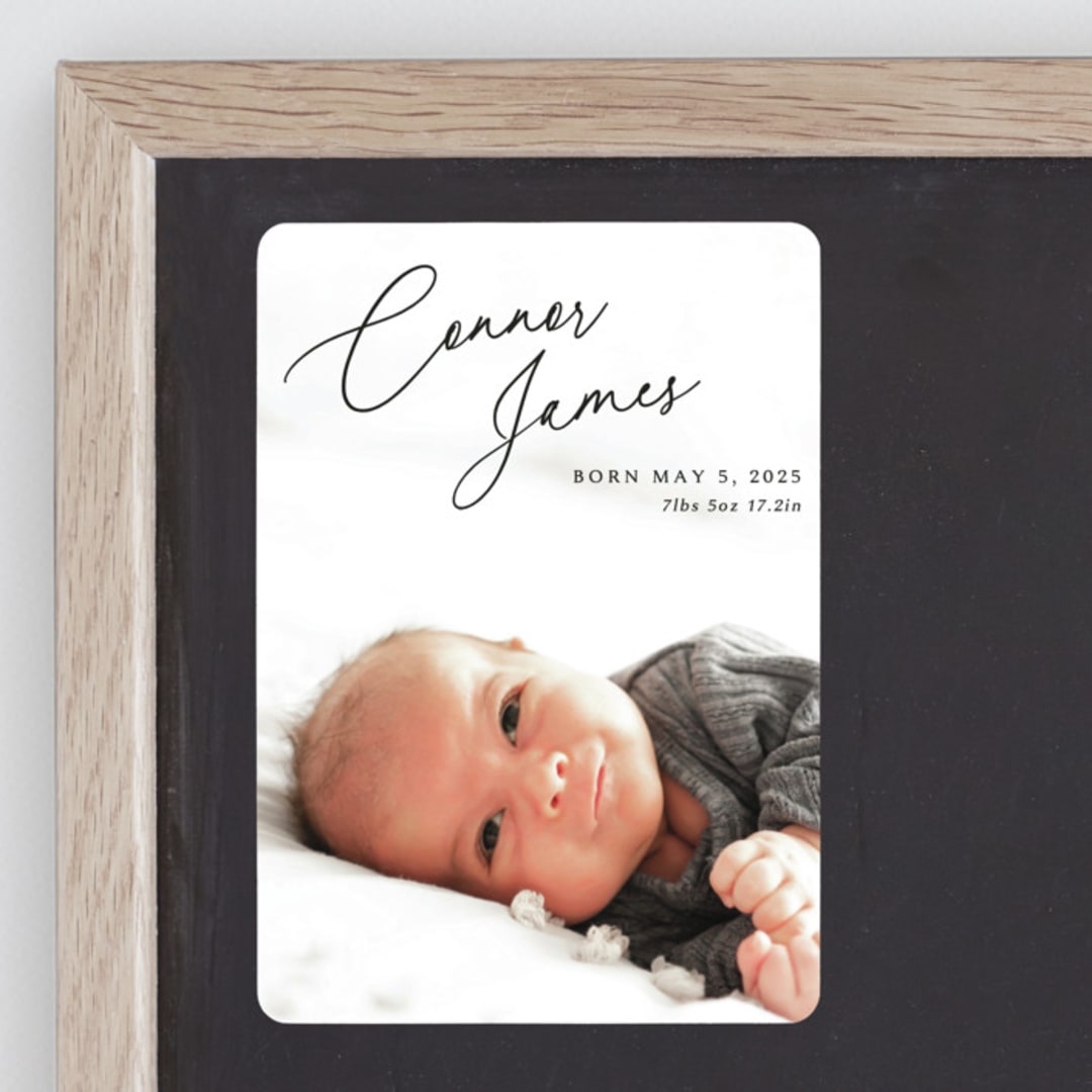 "On The Horizon" - Birth Announcements in Obsidian by Kaydi Bishop - Front