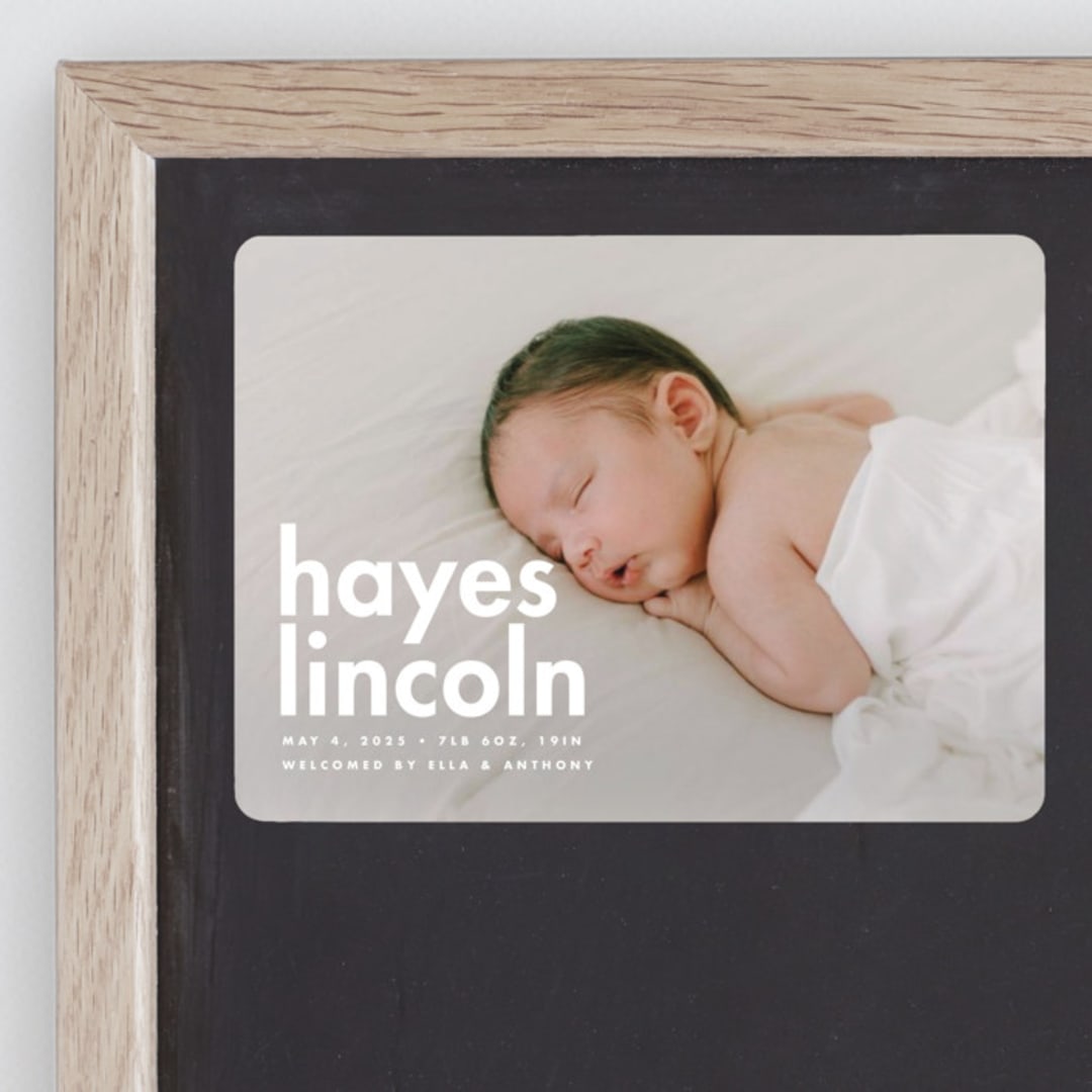 "Hayes" - Birth Announcements in Cloud by Ellen Schlegelmilch - Front