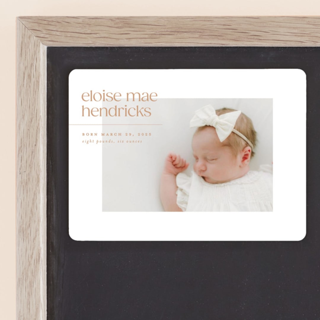 "eloise" - Birth Announcements in Peach by Ellen Schlegelmilch - Front