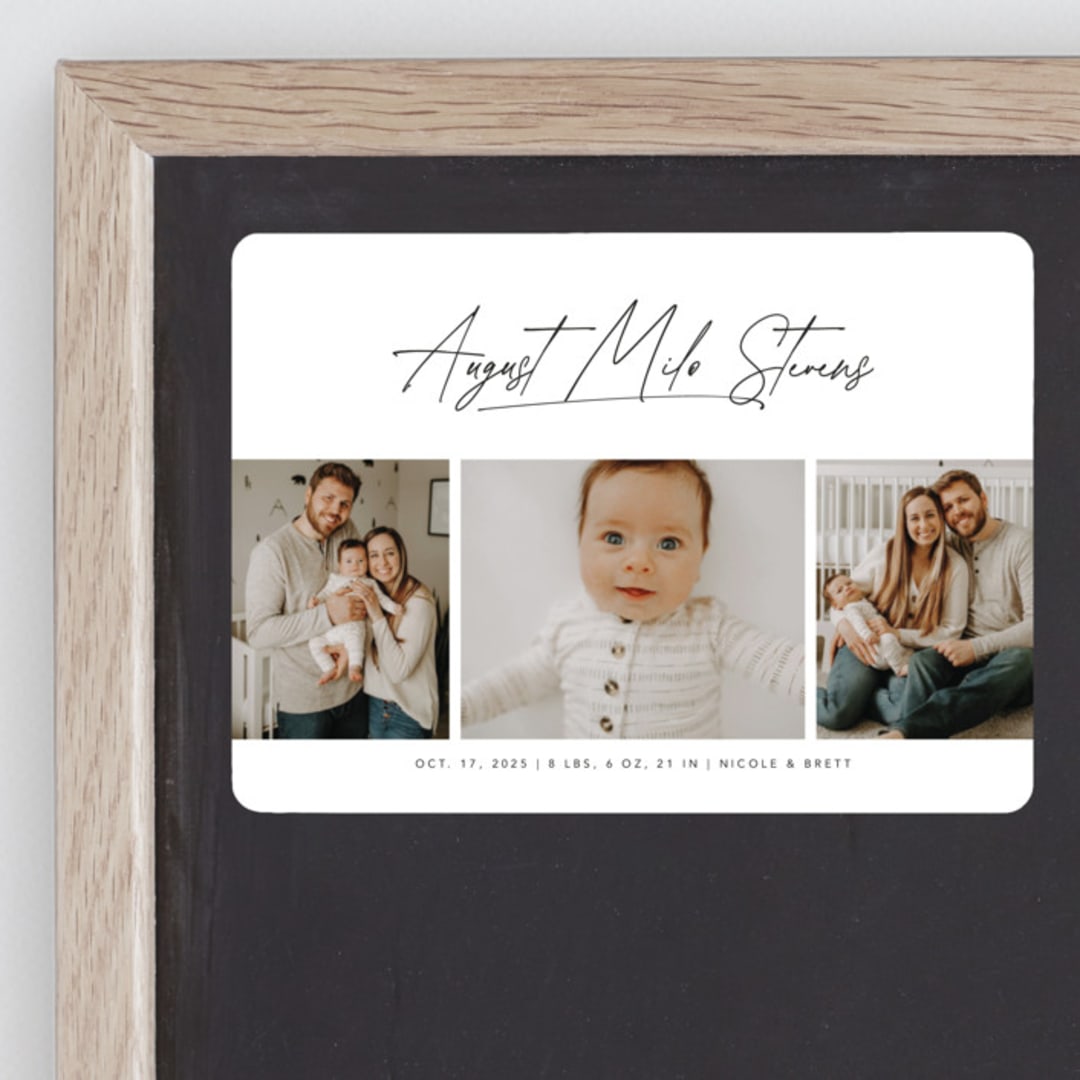 "Me times three" - Birth Announcements in Cloud by Lea Delaveris - Front