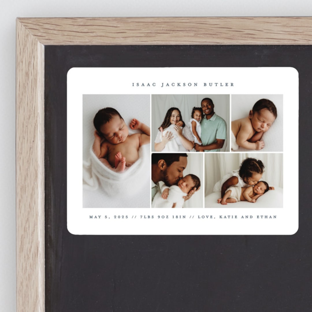 "minimalist" - Birth Announcements in Navy by Jennifer Postorino - Front