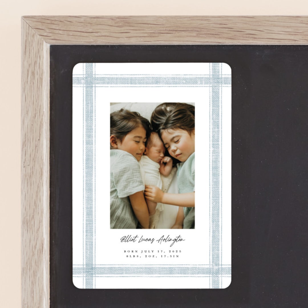 "Beach Linen" - Birth Announcements in Cloud by Kelly Schmidt - Front