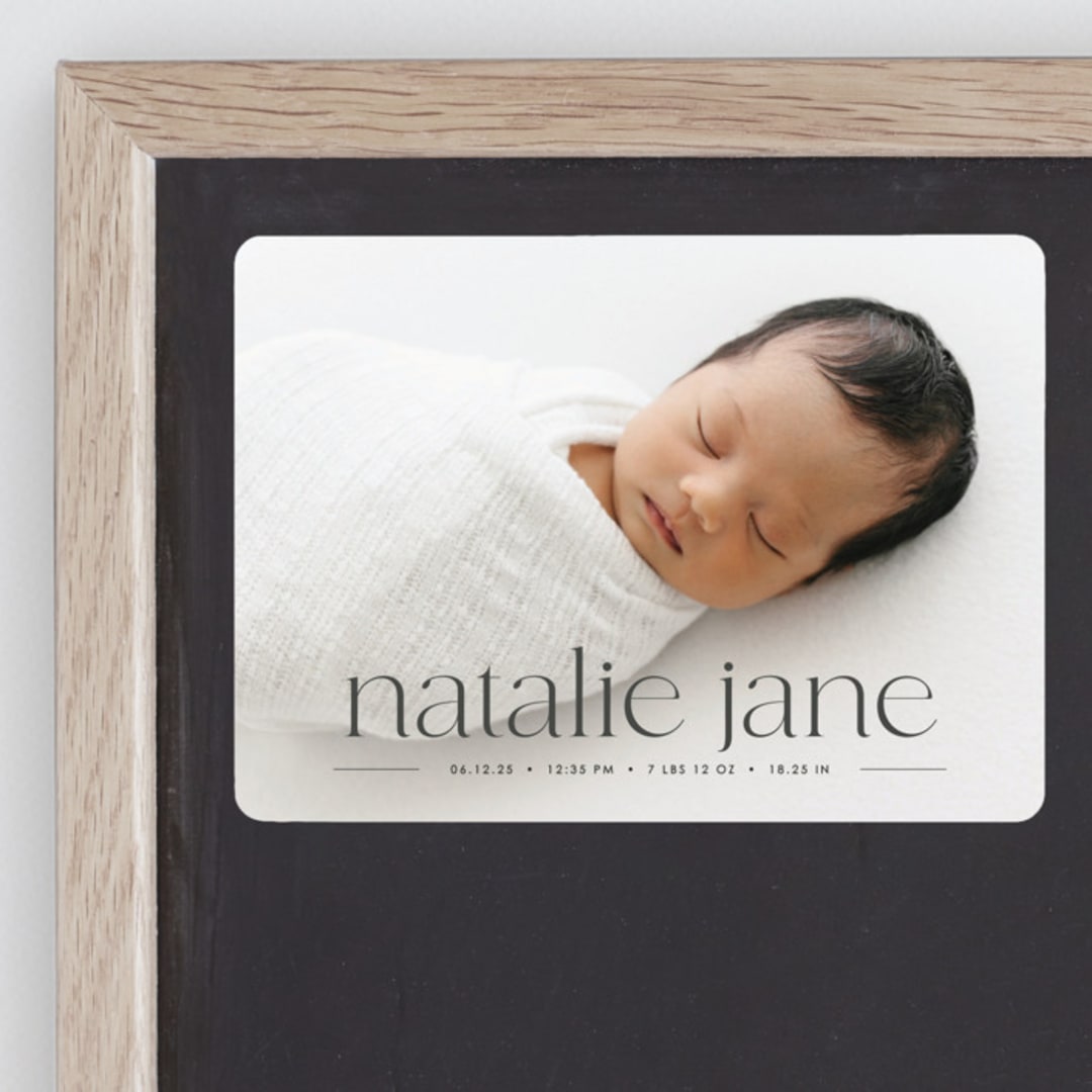 "Announcing Baby" - Birth Announcements in Onyx by Erin Deegan - Front