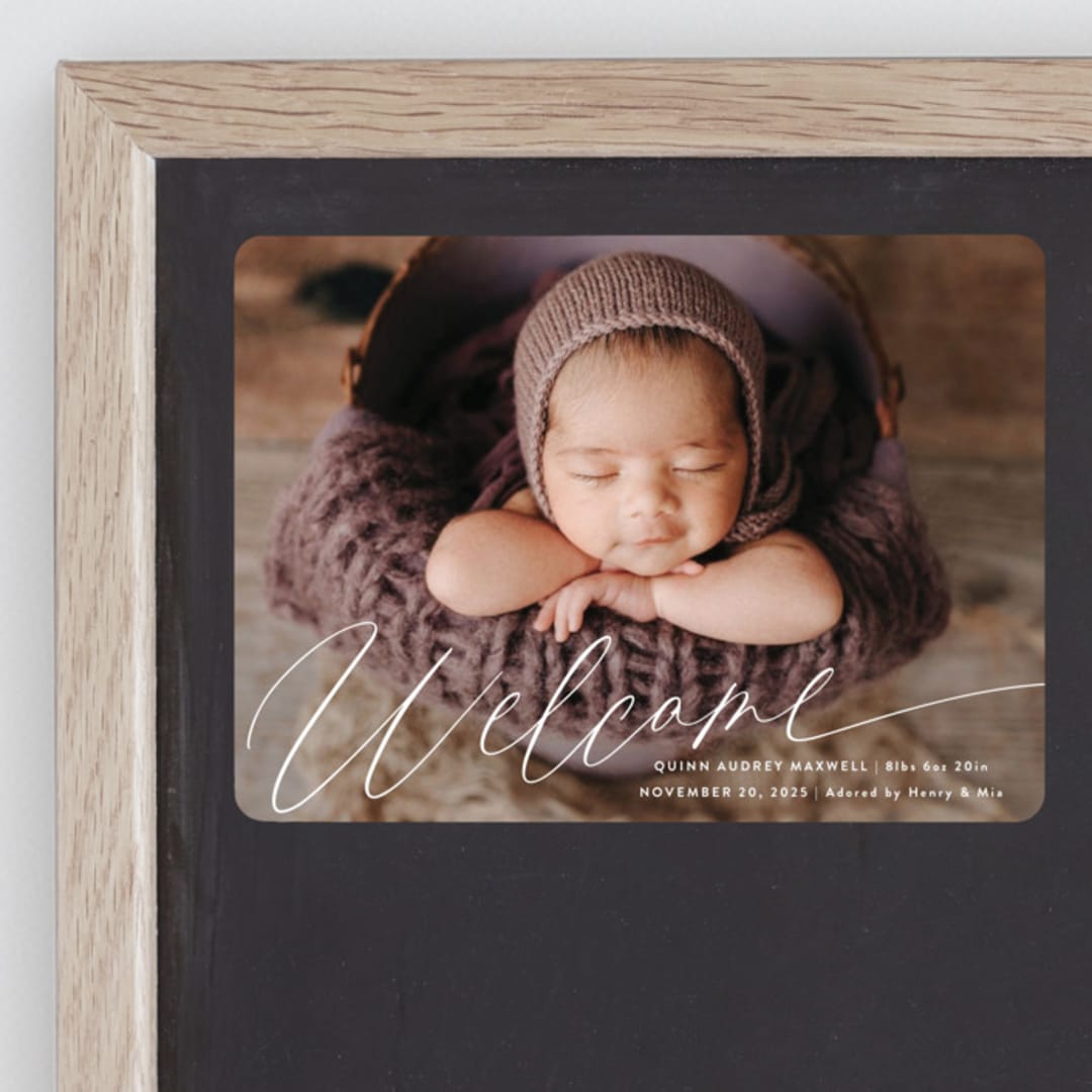 "Swoop" - Birth Announcements in Cloud by Jackie Crawford - Front