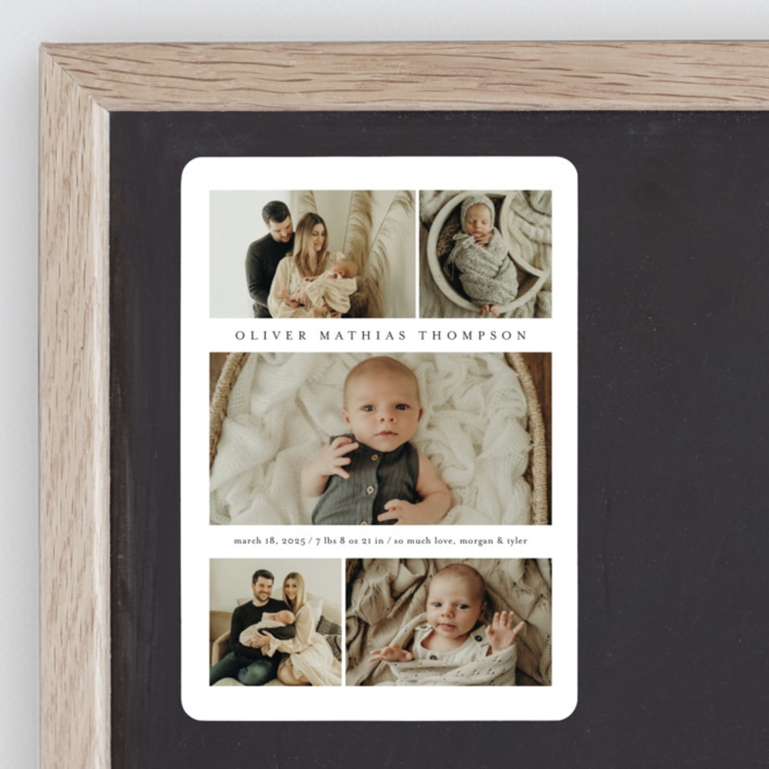 "Too Cute" - Birth Announcements in Cloud by Heather Schertzer - Front