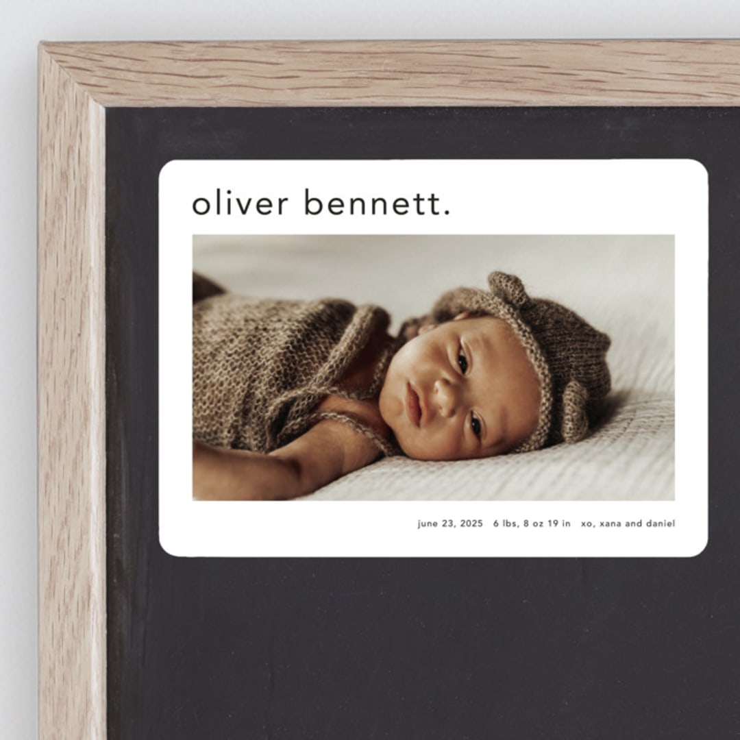 "Simple name" - Birth Announcements in Cotton by Stacey Meacham - Front