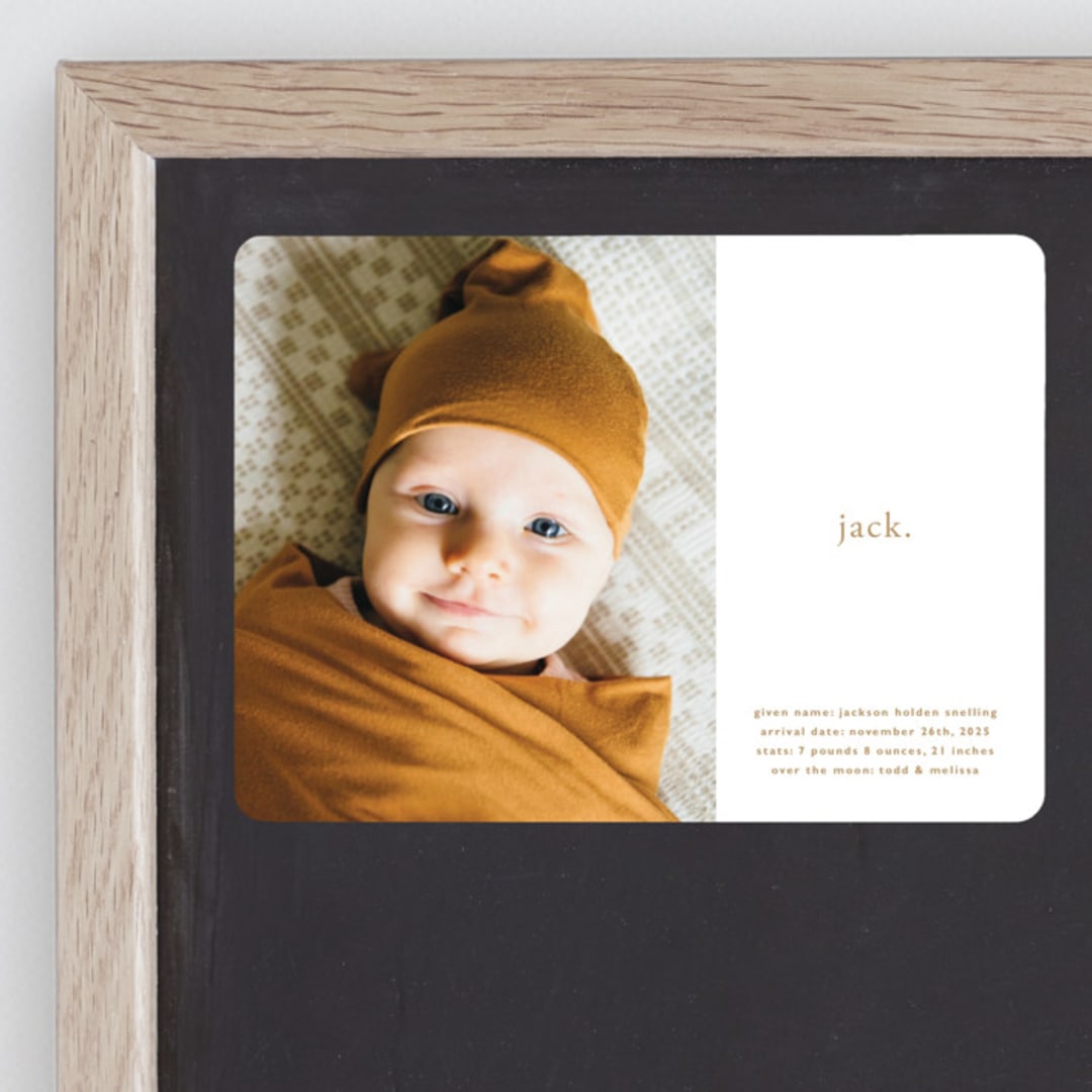 "call me jack" - Birth Announcements in Flax by Faith Dorn - Front