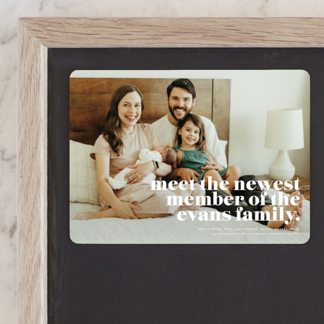"NEWEST" - Birth Announcements in Cloud by Lori Wemple - Front