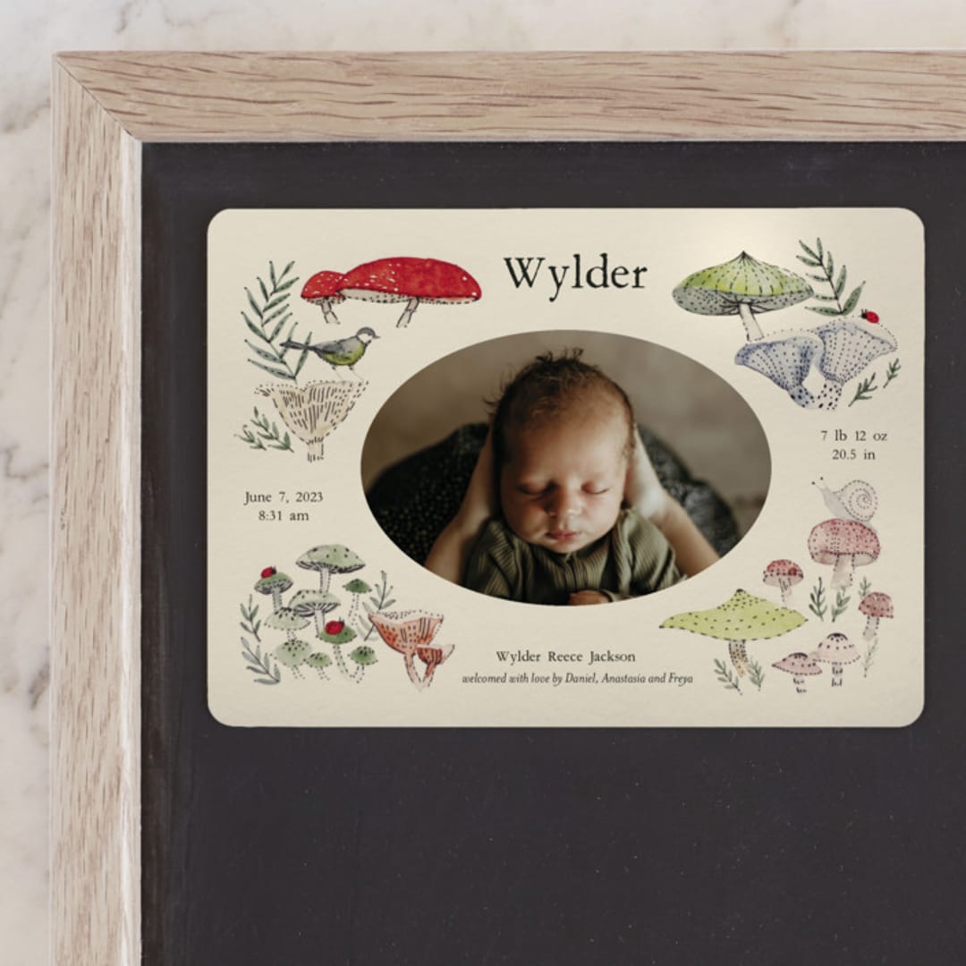 "Woodland wonder" - Birth Announcements in Lichen by Bonnie Davis - Front