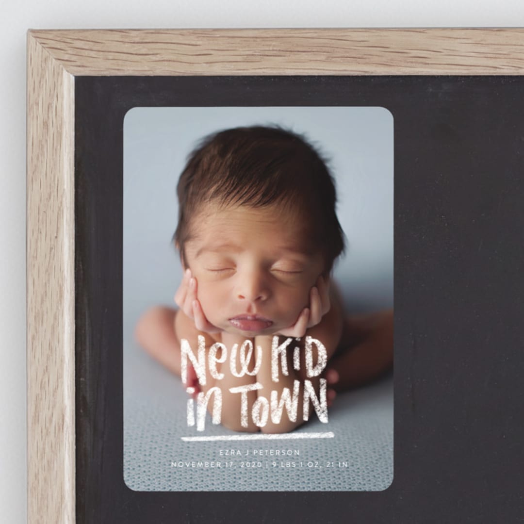 "New Kid" - Birth Announcements in Chalk by Amy Payne - Front