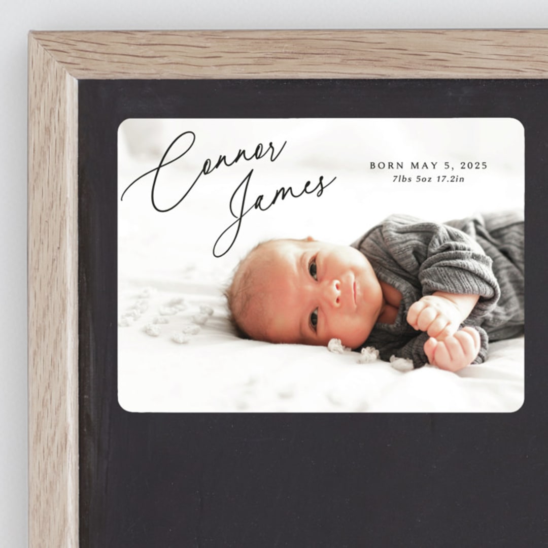 "On The Horizon" - Birth Announcements in Obsidian by Kaydi Bishop - Front