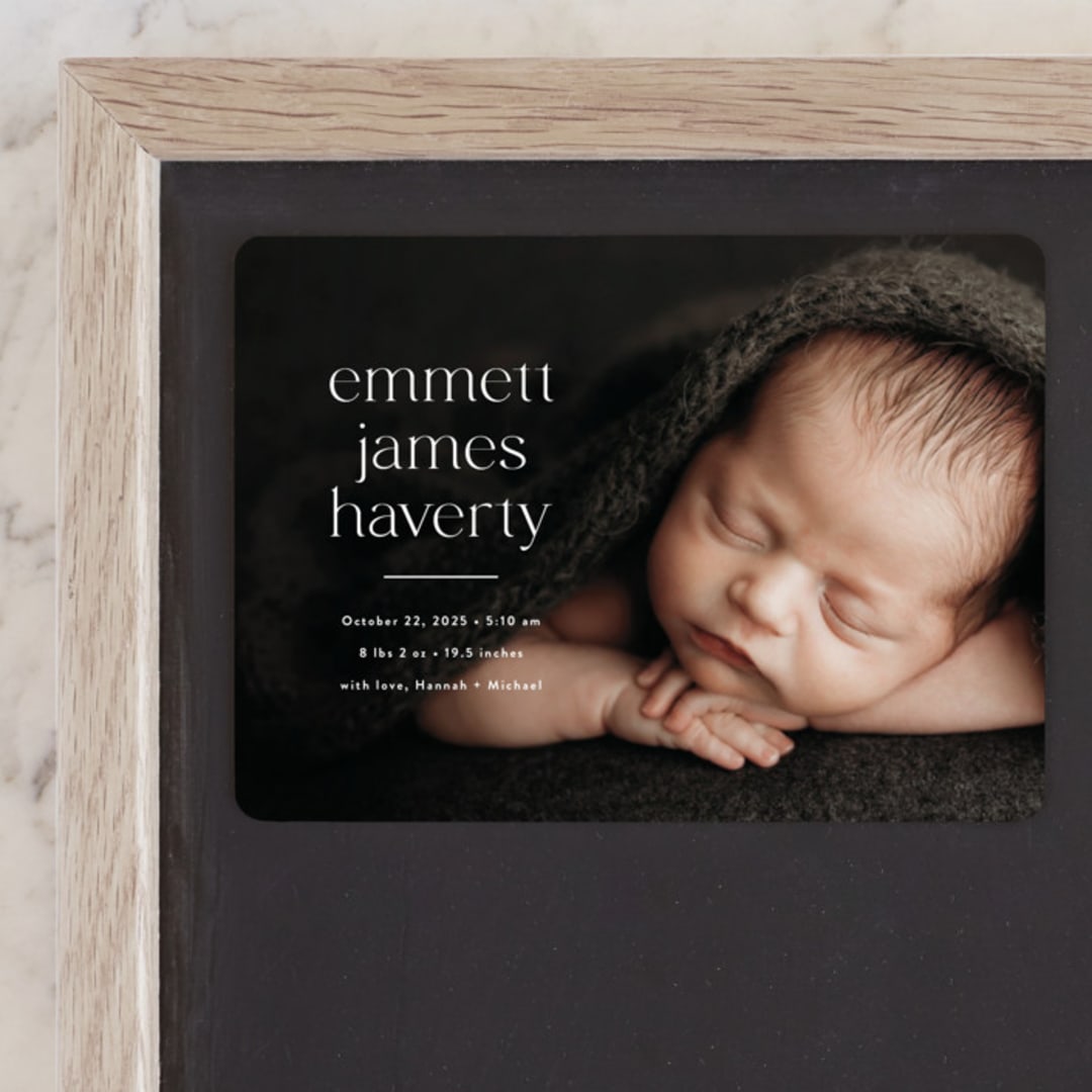 "Details" - Birth Announcements in Cloud by Susan Asbill - Front