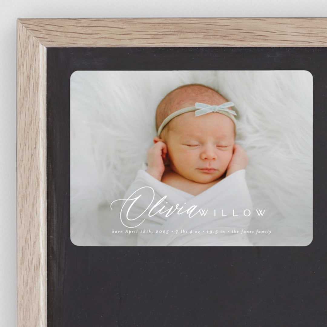 "Serenity" - Birth Announcements in Cloud by Everett Paper Goods - Front