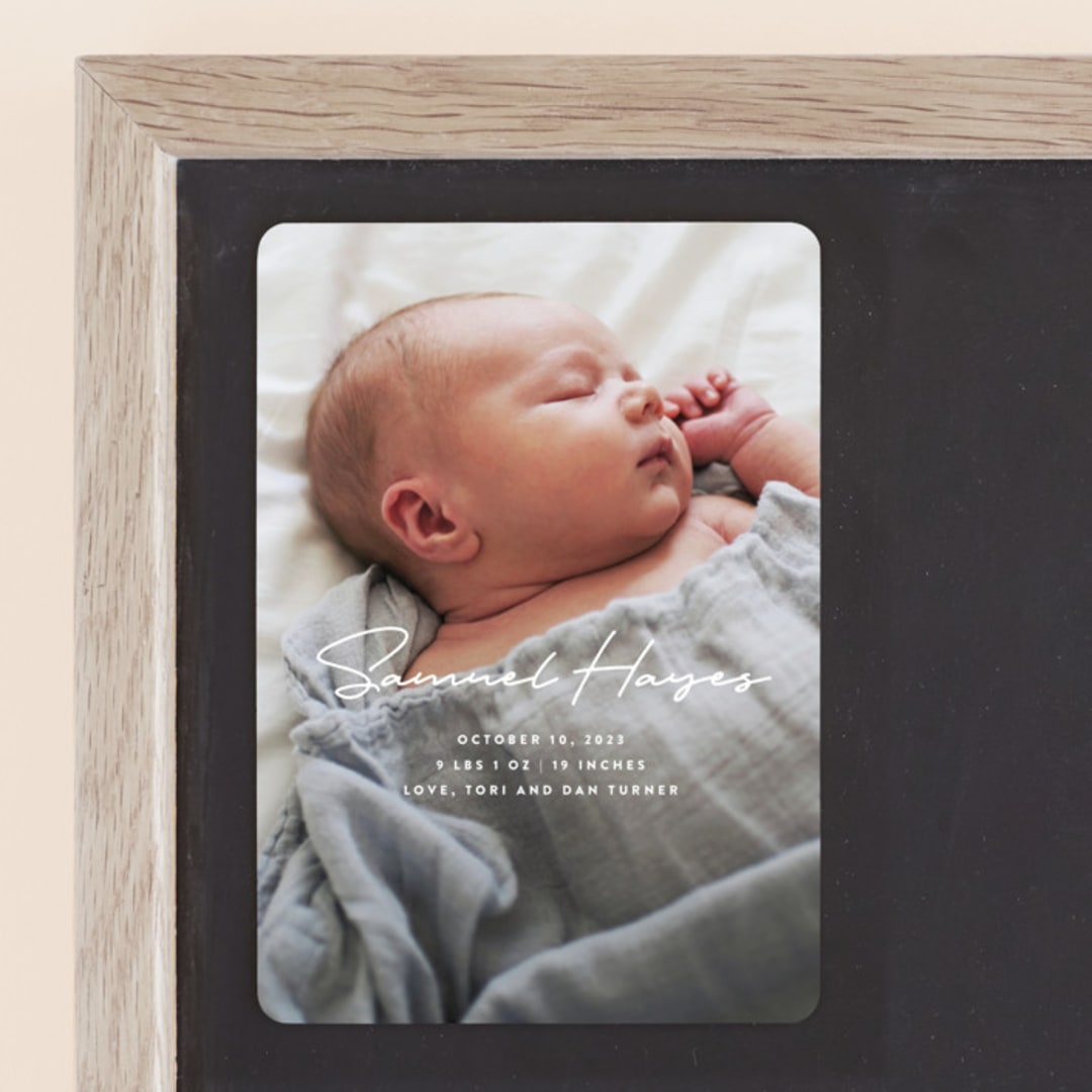 "Signature-esque" - Birth Announcements in Milk by Lauren Chism - Front