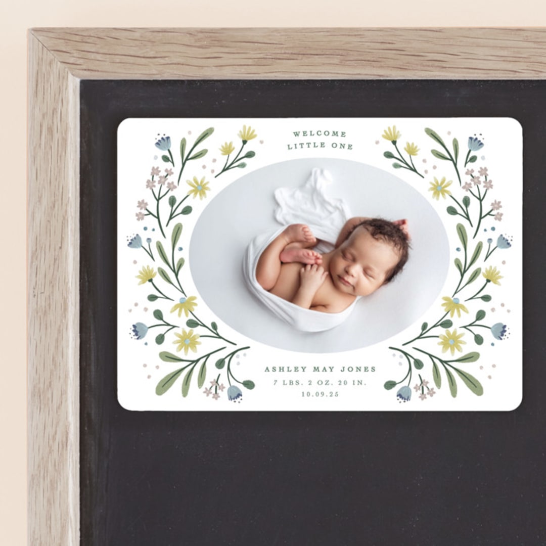 "Spring Blooms" - Birth Announcements in Daffodil by Alice Nelen - Front