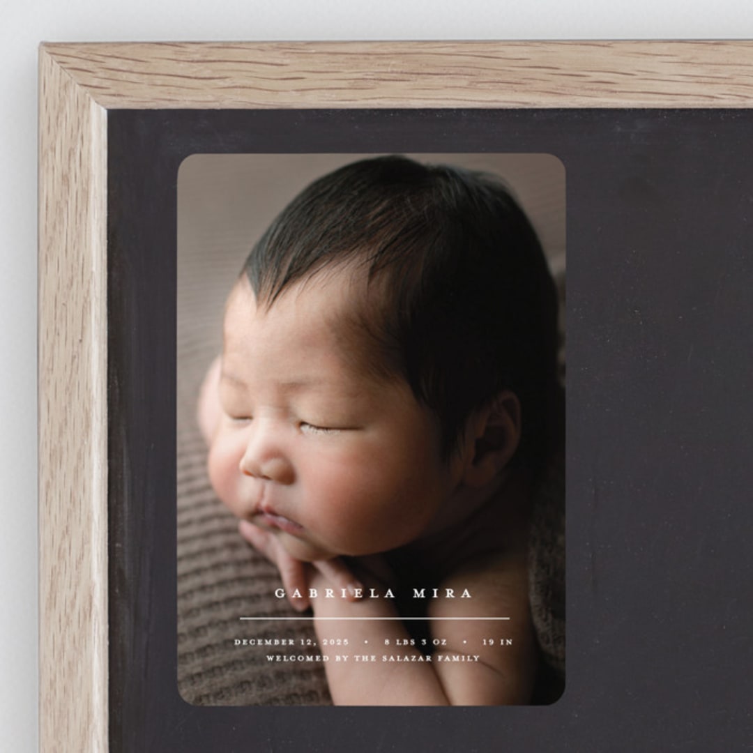"Primary" - Birth Announcements in Vanilla by Pixel and Hank - Front
