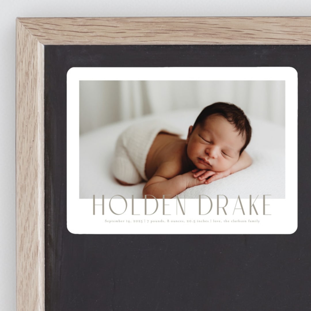 "Sweetest Name" - Birth Announcements in Latte by Jessica Williams - Front