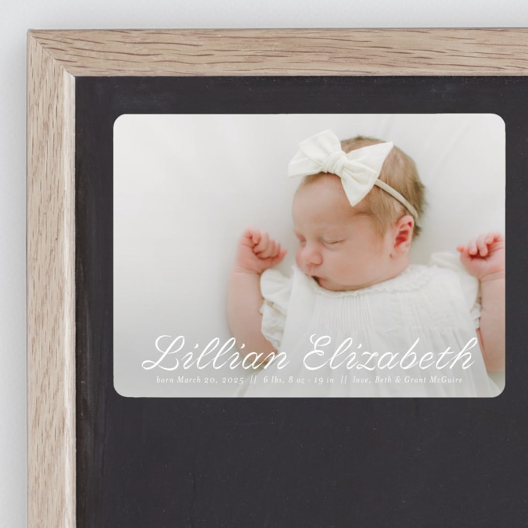 "Georgette" - Birth Announcements in Cotton by Megan Davis - Front