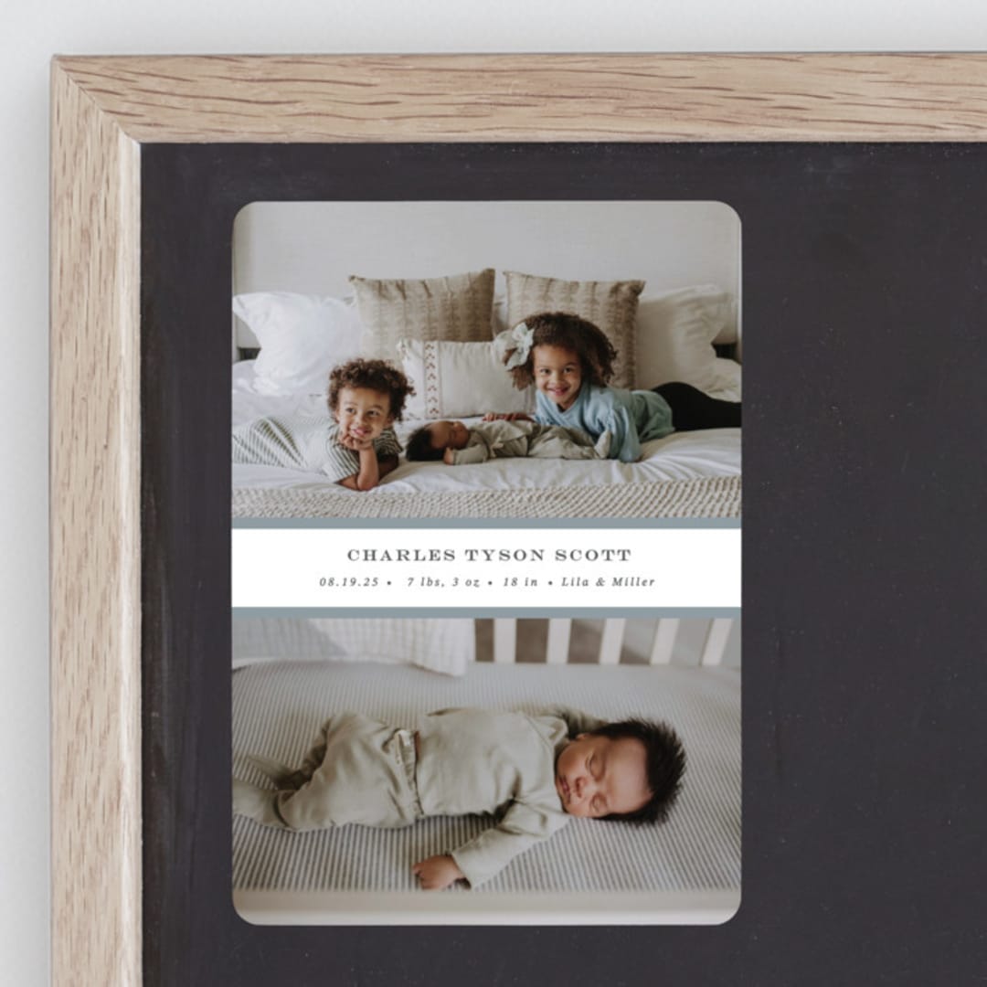 "stripe classic" - Birth Announcements in Sky by Sara Hicks Malone - Front