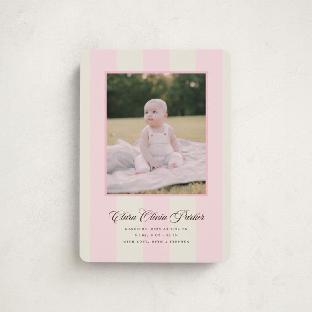 "Gelato" - Birth Announcements in Fragola by Megan Davis - Front