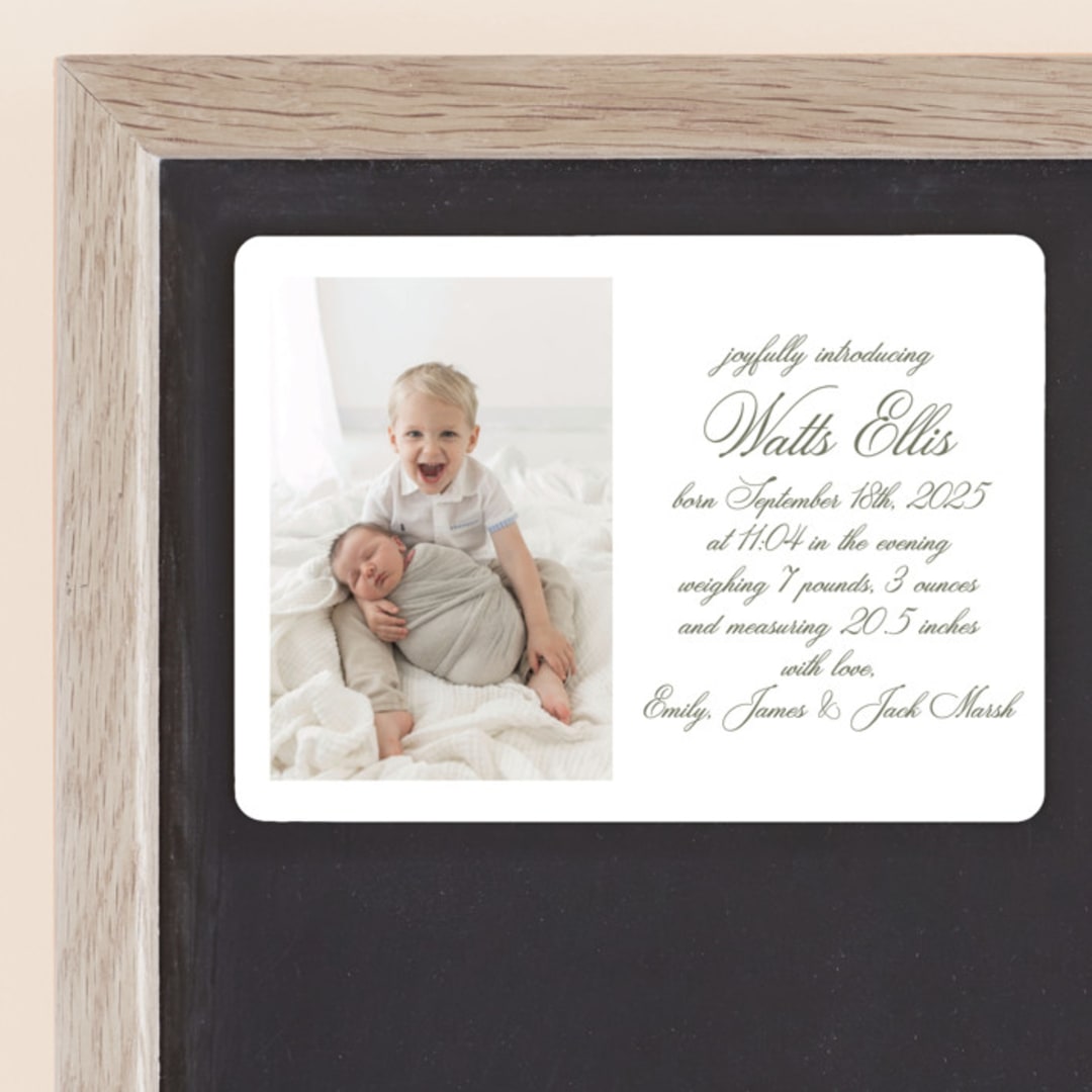 "Walden" - Birth Announcements in Fern by Megan Davis - Front
