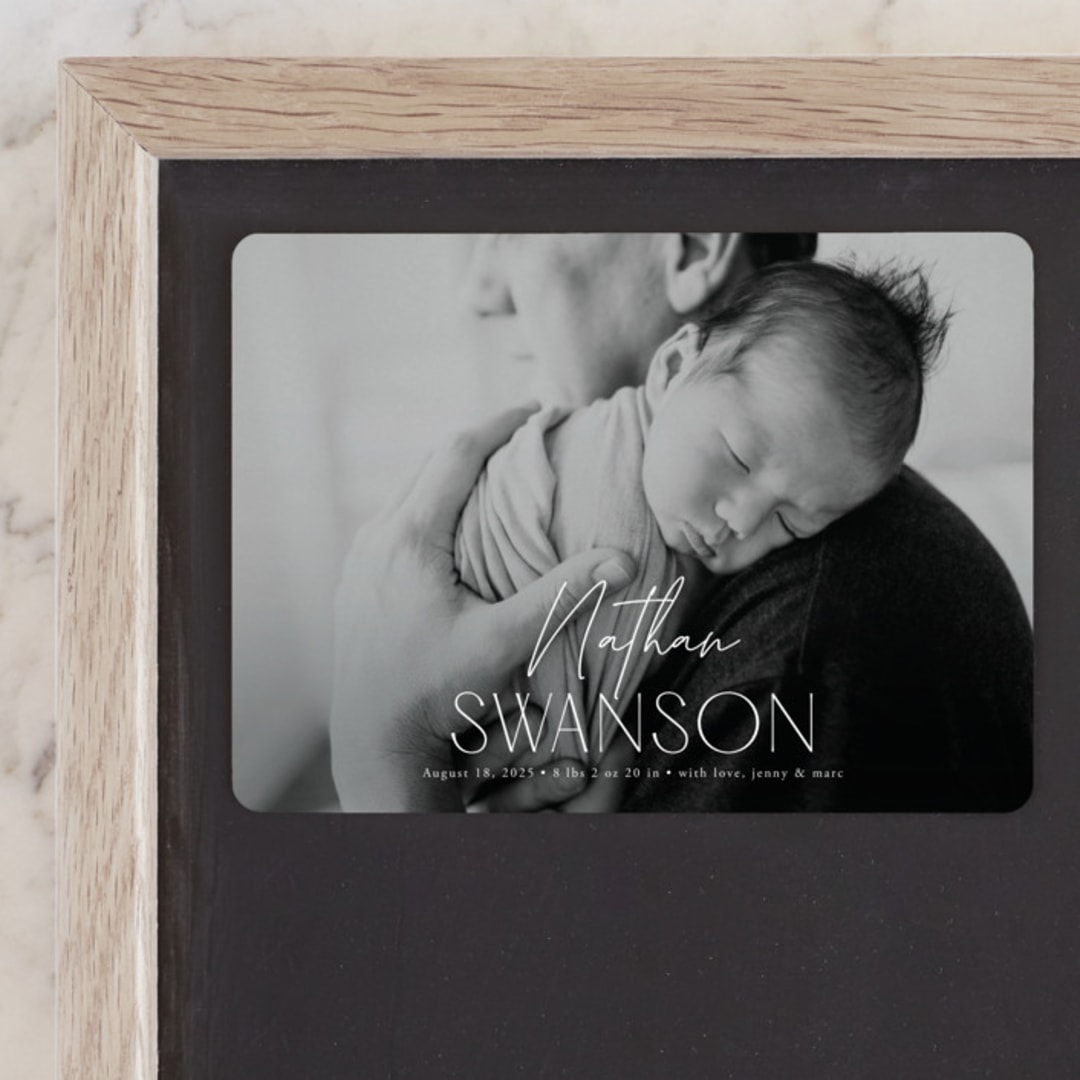 "Focus" - Birth Announcements in Snow by Yaling Hou Suzuki - Front