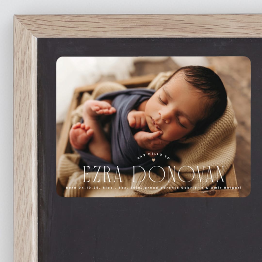 "Little Heart" - Birth Announcements in Caramel by Corinne Malesic - Front