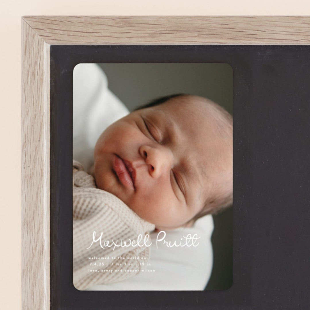 "Written Whimsy" - Birth Announcements in Snow by Lauren Chism - Front